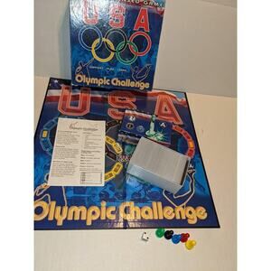 Vintage Altius Games USA Olympic Challenge Trivia Board Game